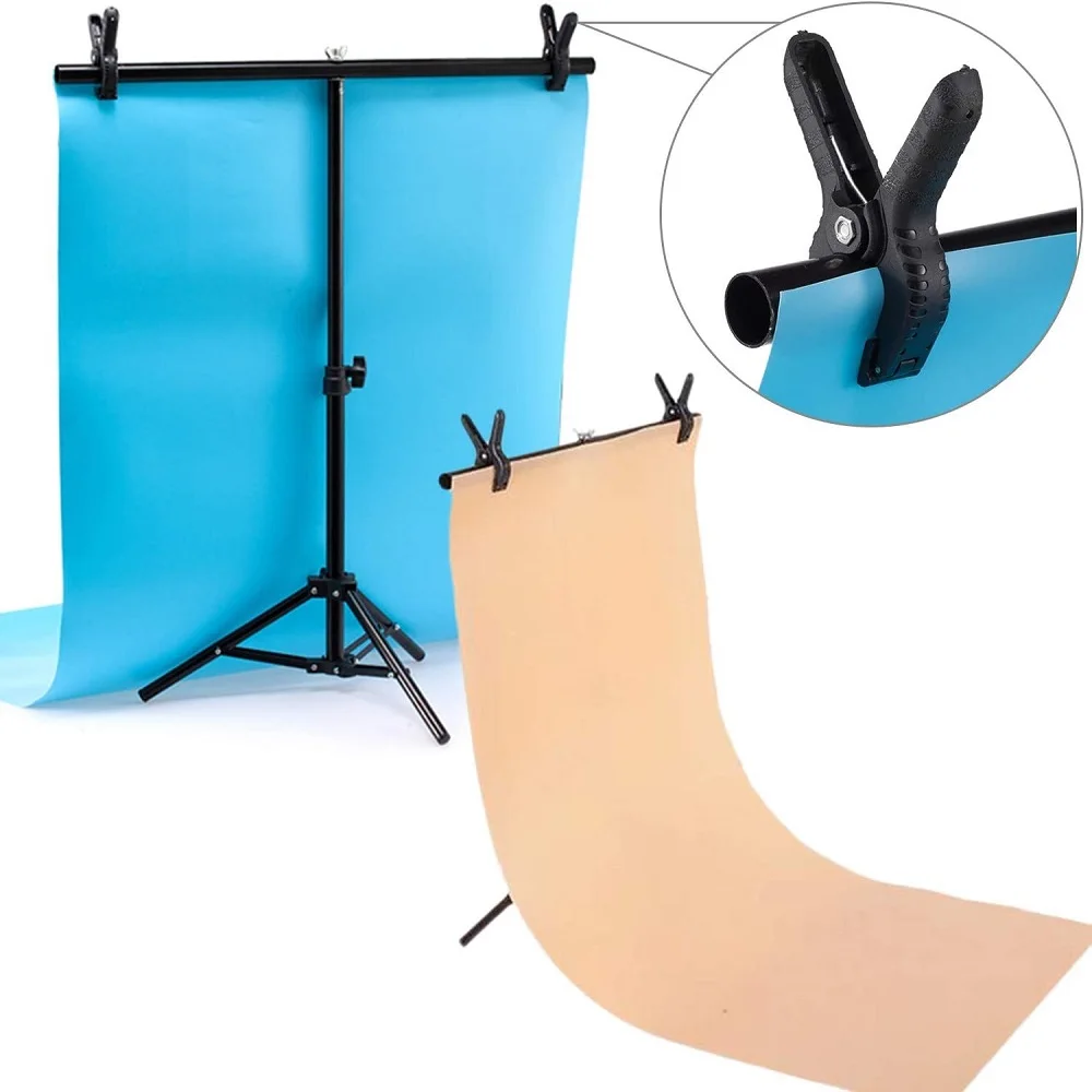 Photography Background Stand Clip Set Photo Studio Elastic Clip Heavy Duty Musli