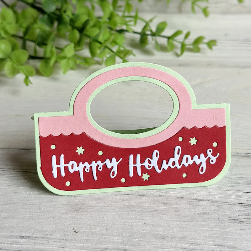 

Christmas Bag Topper Metal Cutting Dies Stencil DIY Scrapbooking Album Paper Card Template Mold Embossing Decoration Wholesale