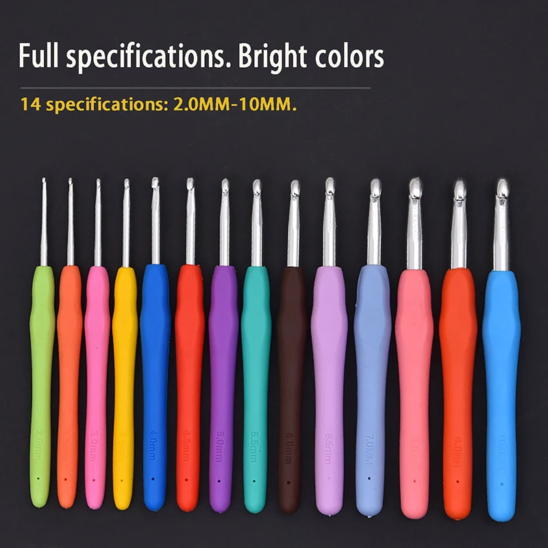 1Pc Ergonomic Crochet Hooks Yarn Knitting Needles 2, 2.5, 3, 3.5, 4, 4.5, 5, 5.5, 6, 7, 8,9,10 Mm. crochet hooks