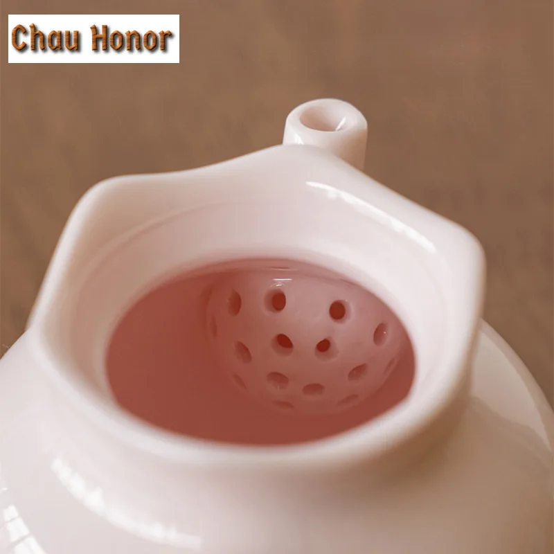150ml Jade Mud Cherry Powder Ceramics Teapot Handmade Kungfu Teaset Beauty Pot Household Tea Services Accessories Drinkware Gift