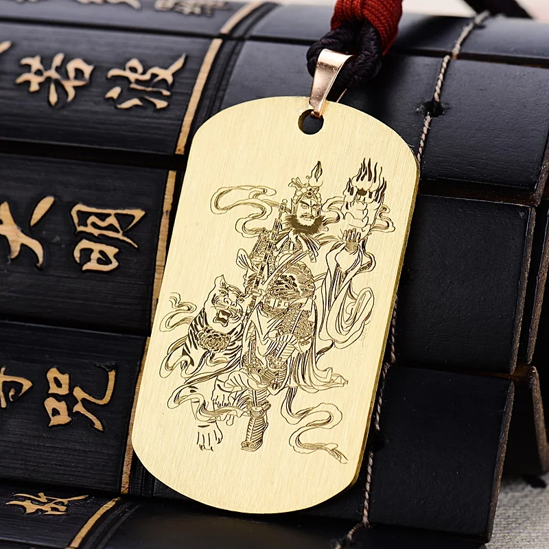 

Taoist ornaments, Wu God of wealth, Zhao Gongming Pendant, pure copper necklace, Taoist body protection pendant