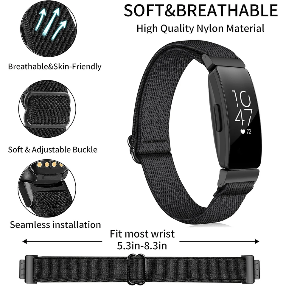 AISPORTS Nylon Band Compatible With Fitbit Inspire 3 Band - View #8