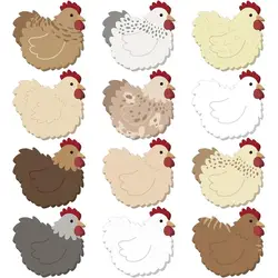 12 Pcs Cute Chicken - Shaped Sticky Notes - Kawaii Self - Adhesive Notepad for To - Do Lists, Party Gifts, School & Office (12 Pcs)