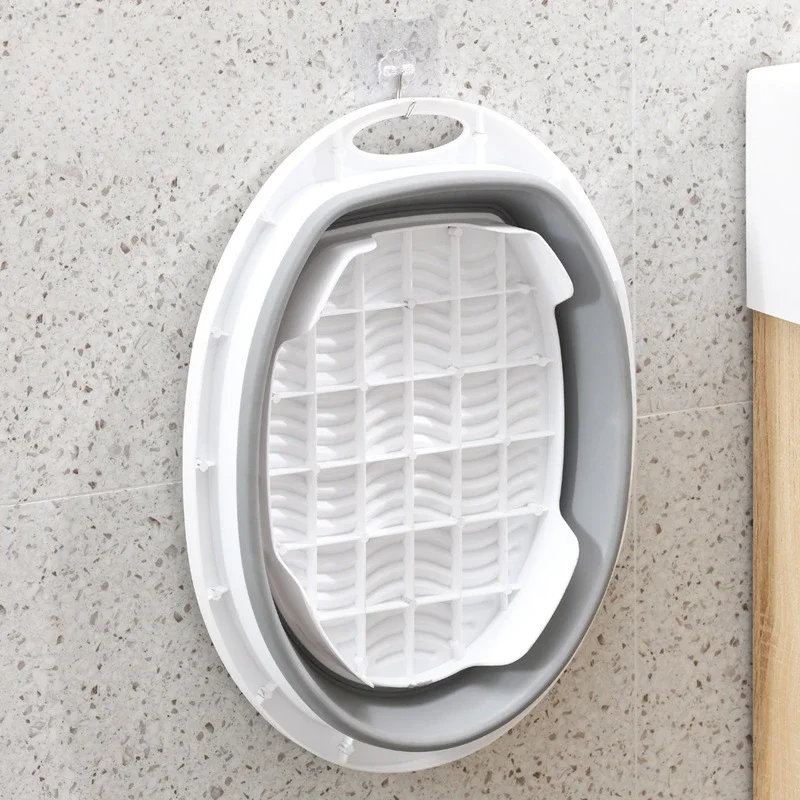 Fold Washing Bucket Laundry Board Underwear Socks Hand Washing Basin Washboard Bathroom Scrub Cleaning For Home School Dormitory