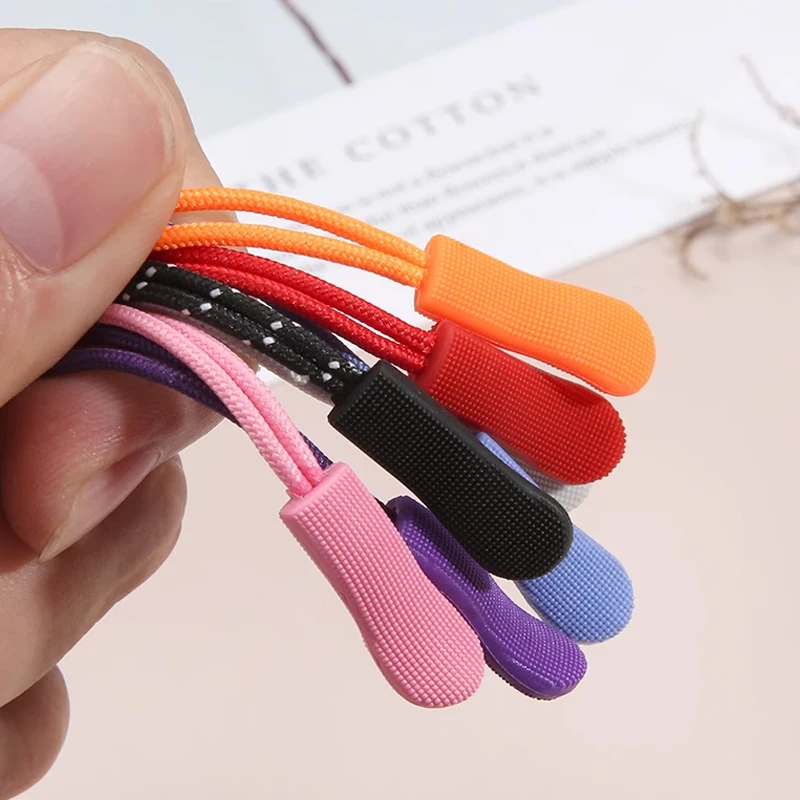 Nylon Zipper Pulls 10pcs for Clothing