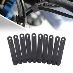 10Pcs Motorcycle Rubber Frame Securing Cable Wiring Harness Power Cord Tie Clutch Line Brake Ties Elastic Fix Accessories