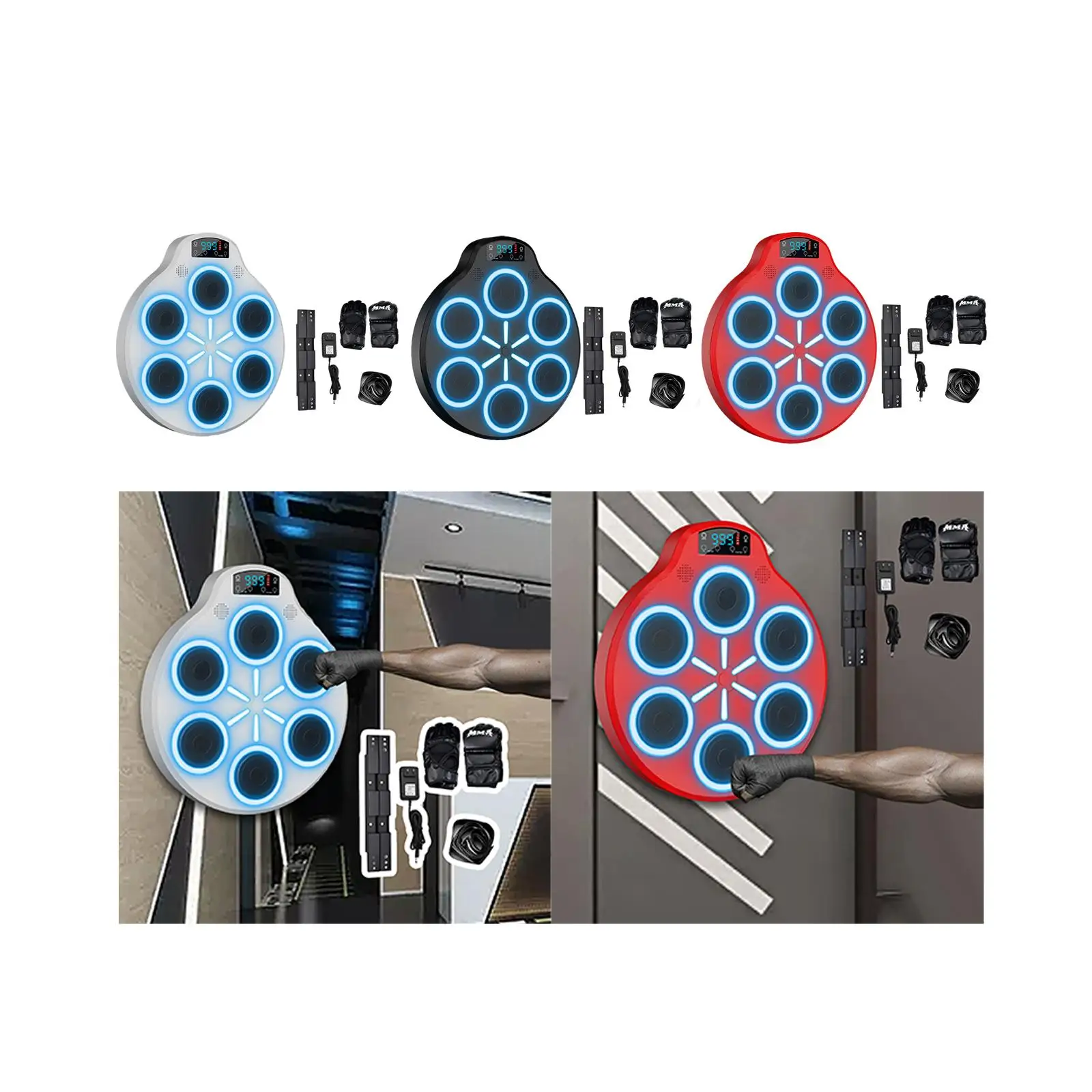 Music Boxing Training Machine Music Boxing Pads Reaction Target Punching Pad Per Taekwondo Sanda Arti Marziali Muay Thai Home Gym