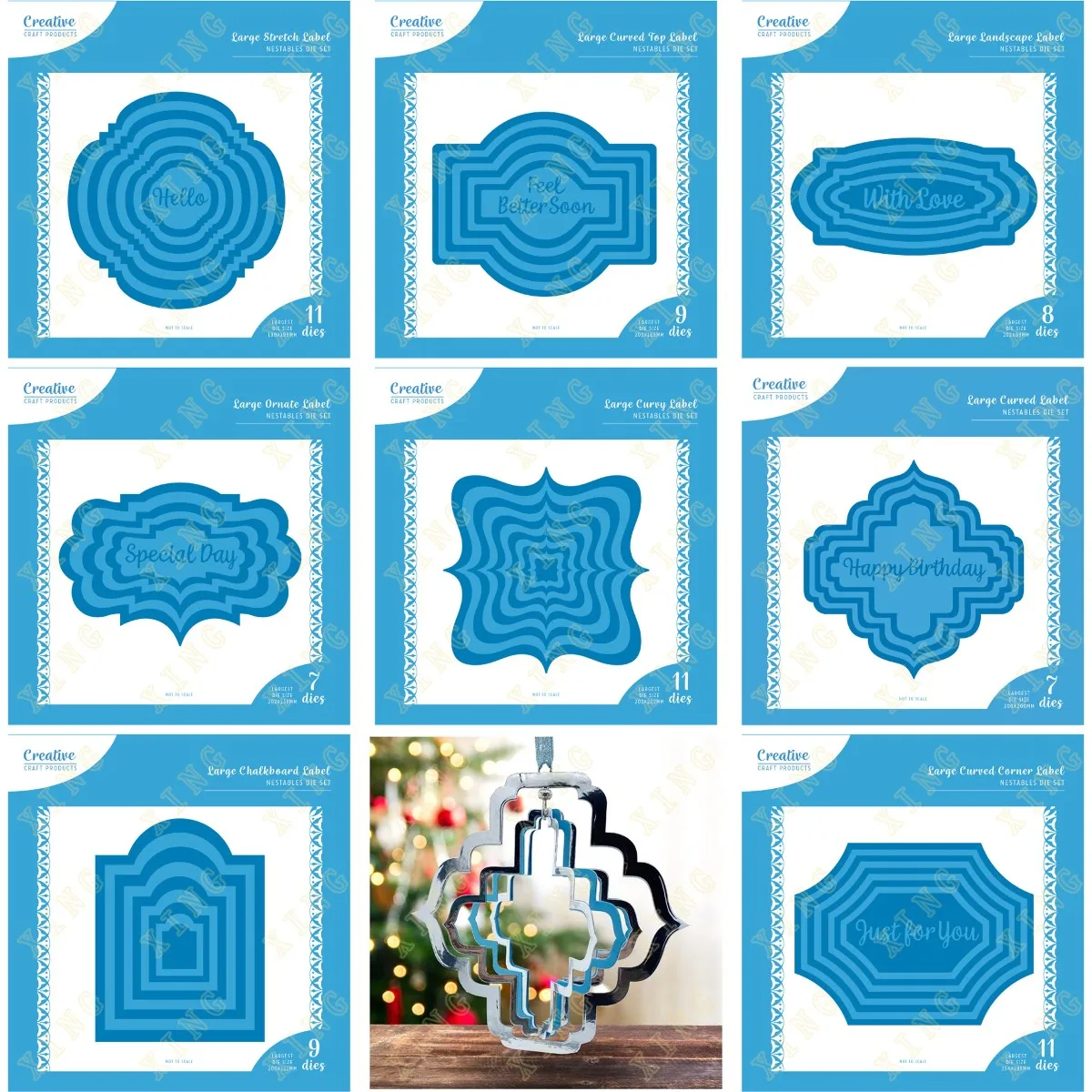 

New Arrival Nestable Labels Metal Cutting Dies Scrapbook Diary Decoration Stencil Embossing Template DIY Greeting Card Handmade