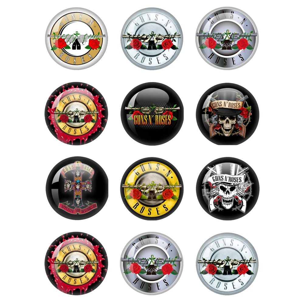 PhunkZ Guns N Rose Porte-clés en verre avec logo Bp Gnr Steampunk