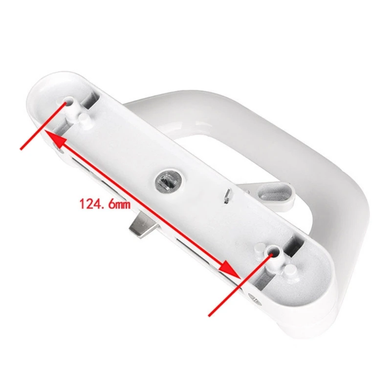 Sliding Patio Door Handle Set Balcony Glass Door Handle Lock Single Side with Key Full Replacement Lock Enduring 37JD