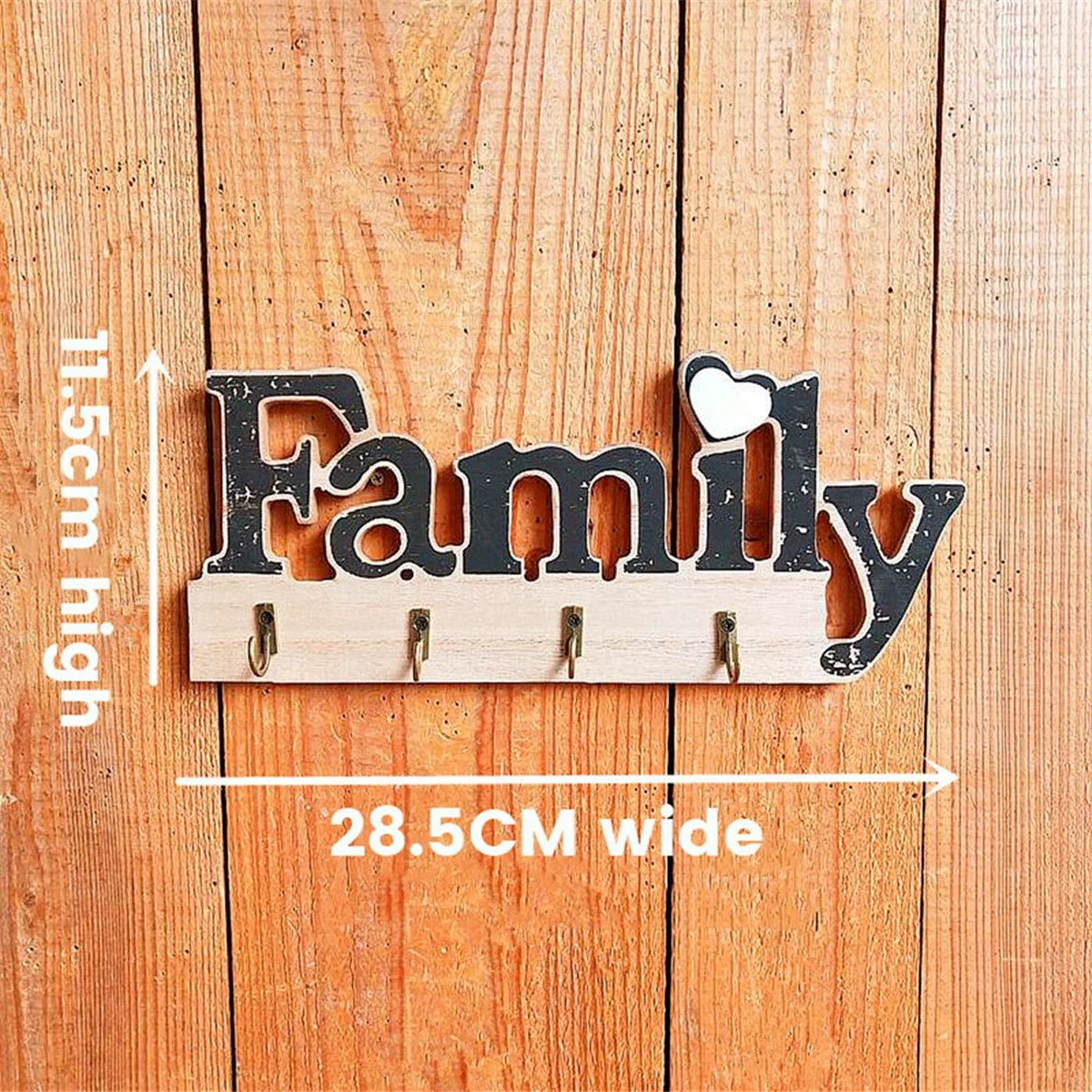 Wooden Home Decoration Key Holder,Self Adhesive or Drilling Key Rack,Key Hook Wall Mounted,Key Holder for the Home White 5