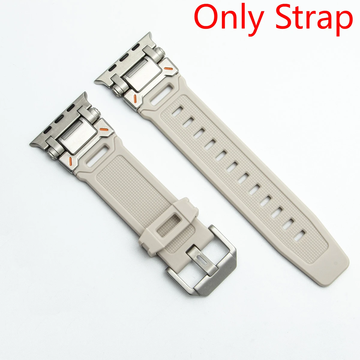 Versatile Silicone Loop Bracelet Band with Metal Cover
