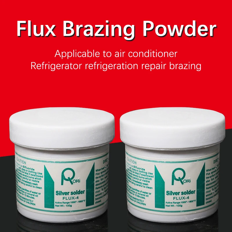 100g the flame brazing welding flux soldering and brazing powder Silver  Copper Brass iron Refrigerator,air conditioner borax - AliExpress