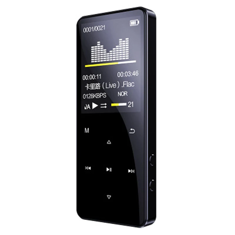 Youtube mp3 player Bluetooth hifi lossless mini music player 16G with fm radio speaker headphones sport MP3 metal walkman dap