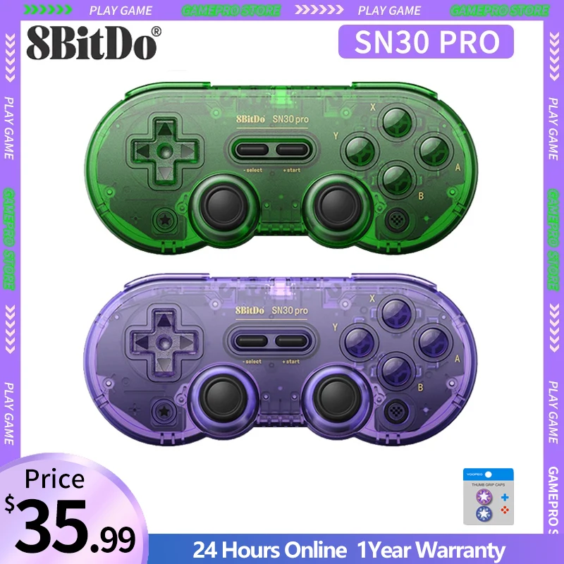 8bitdo-controlador Bluetooth SN30 PRO para Nintendo Switch, Joystick USB, Windows 10, 11, Macos, Android