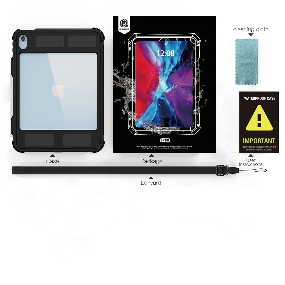 Universal Waterproof Shock-Resistant iPad Case Cover