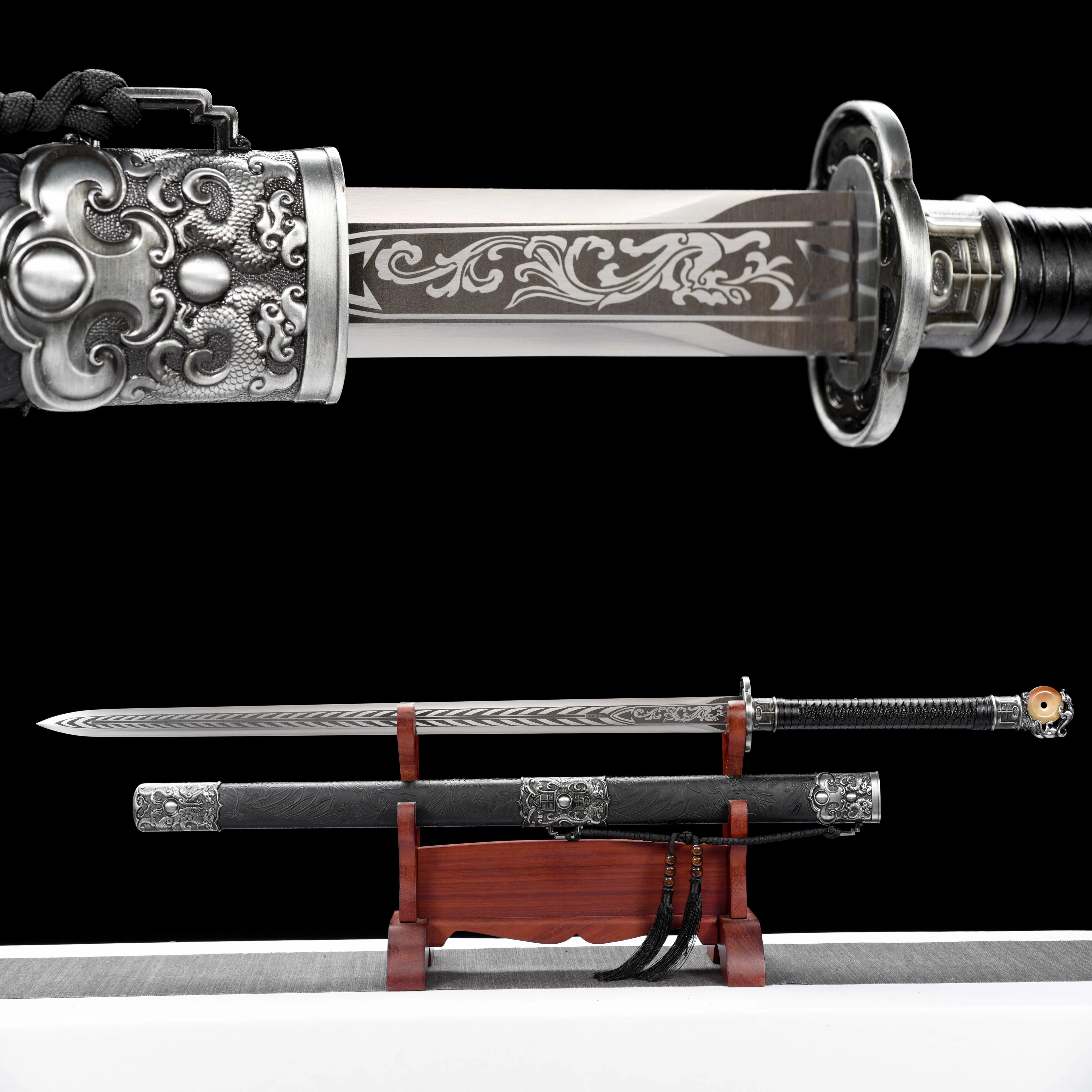 

112cm Medieval Battle preparation Sword Martial Arts Training Real Steel Kung Fu Real Sword Sharp Fighting sword weapon katana
