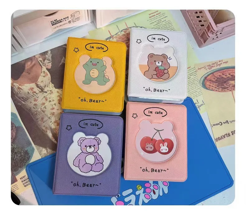 40 Tasche Ins 3 Pollici Orso Polaroid Album Fotografico Inserto Per Carte Piccole Libro Portaoggetti A Fogli Mobili Bts Photocard Korea Instax Album
