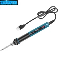 CXG 968 Mini Portable Soldering Iron Intelligent Adjustable Constant Temperature Sleep Function LED Display Portable Weld Tool 1