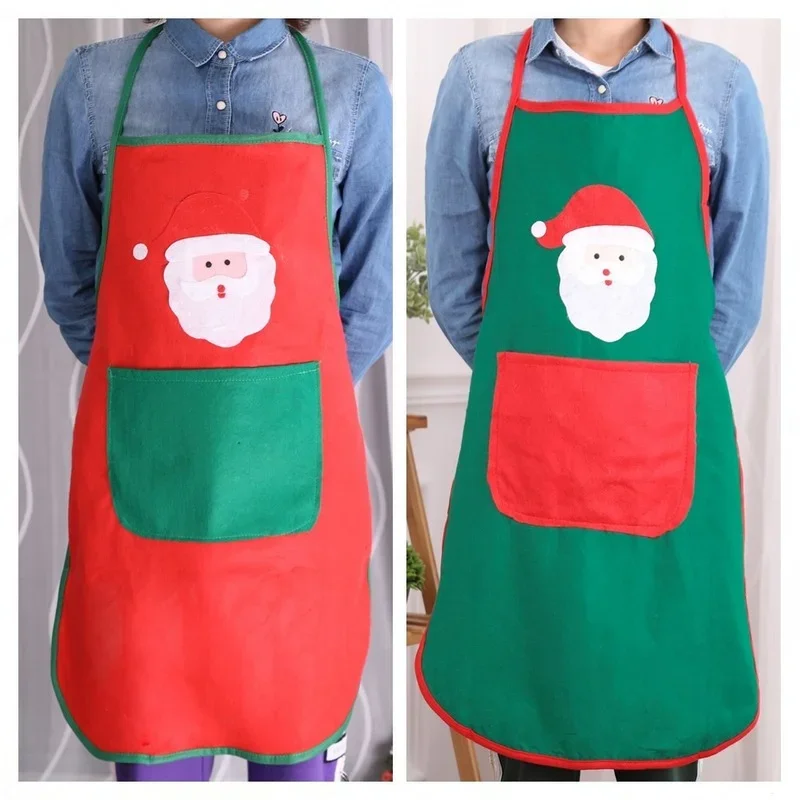 Christmas Aprons for Home Kitchen Dinning Accessories Adults Women Christmas Dinner Party Supplies Santa Clause New Year Decor