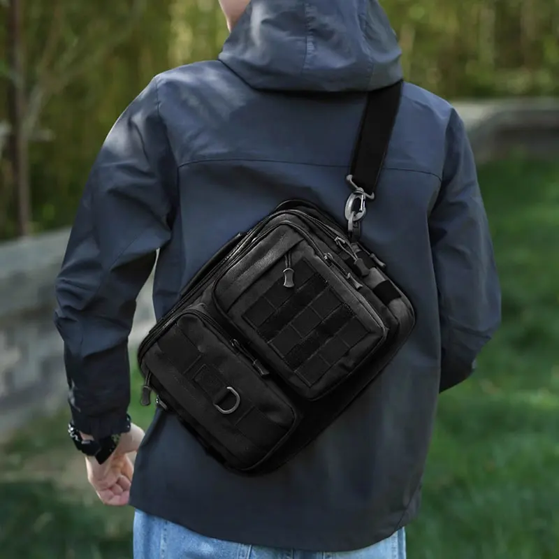 Nylon Tactical Crossbody Bag for Men Hiking Travel