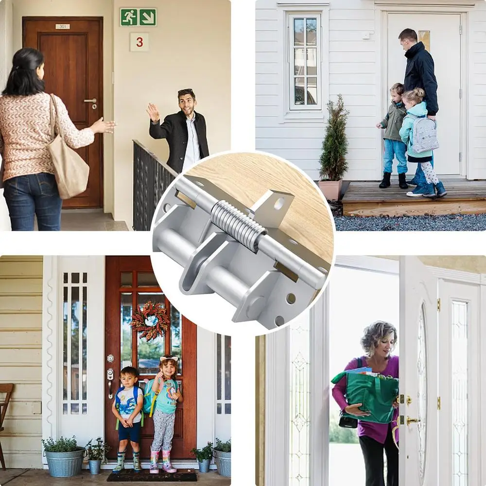 4 Inch Positioning Hinge Spring Automatic Door Closing Hinge Wooden Door Kitchen Multi-function Detachable Spring Hinges