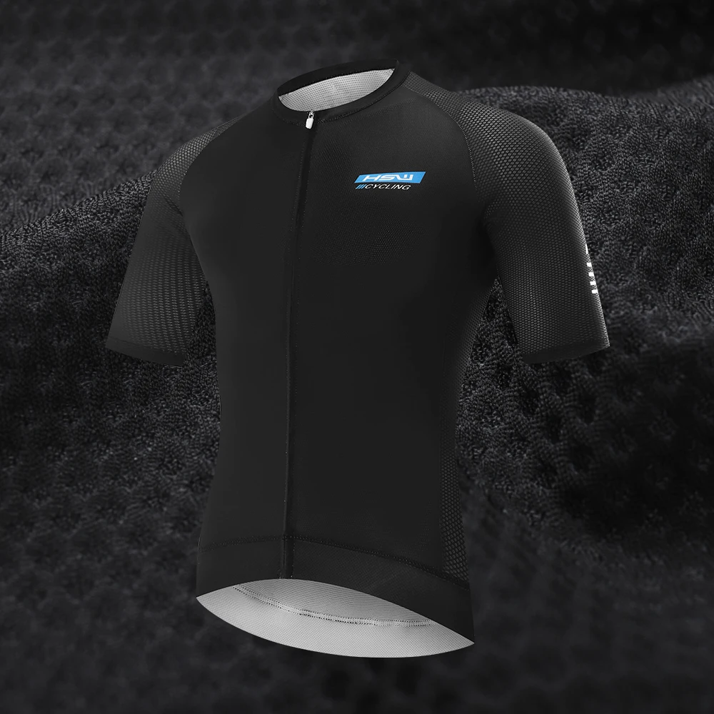 HISERWA - Maillot de ciclismo de manga corta para hombre, camiseta de malla transpirable de verano, ropa para bicicleta de montaña o carretera, camisetas de secado rápido para bicicleta