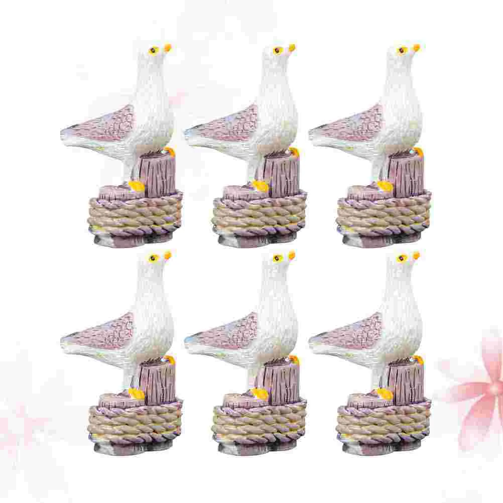 Miniature Gabbiani Fairy Garden Animal Seagull Vasi Per Piante Bonsai Craft Micro Landscape Decorazioni Fai Da Te Mini Sculture