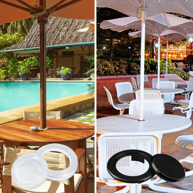 Patio Table Umbrella Hole Circle Plug Umbrella Hole Ring Cap Set Durable Outdoor Patio Garden Beach Table Plug Set