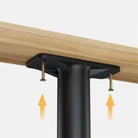 1PCS Black Telescopic Adjustable Bed Beam Support Foot Reinforced Plastic Furniture Leg Sofa Leg Bed Bottom Load Bearing Bracket 5