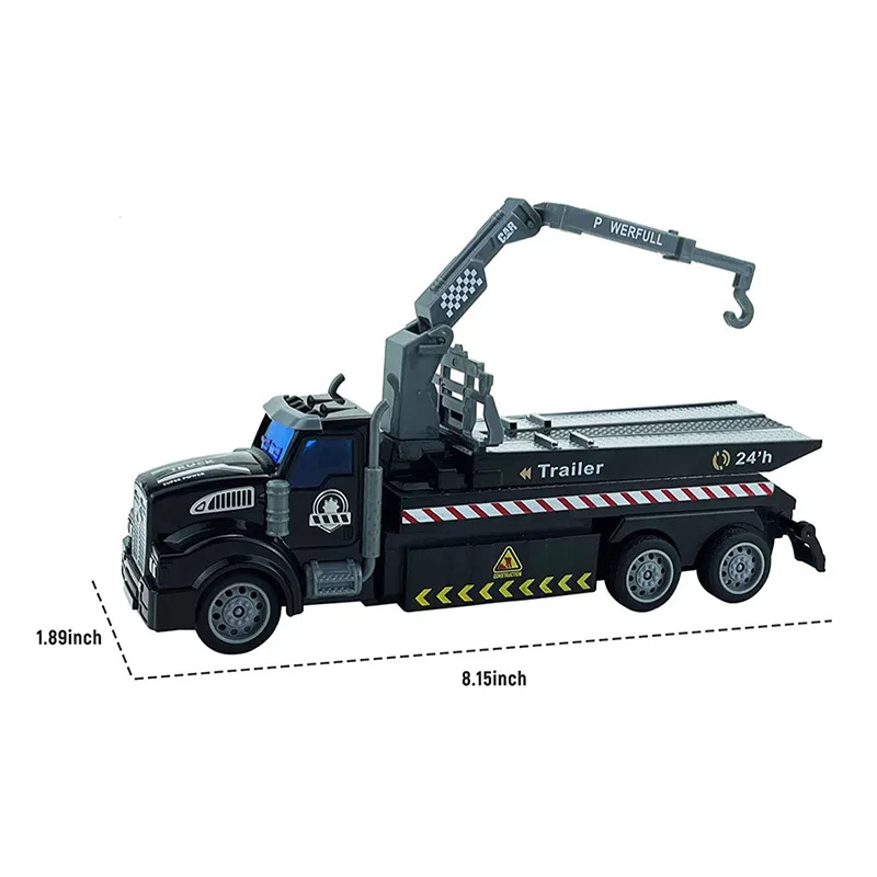 RC Truck 1:48 Remote Control Engineering Rescue Vehicle Trailer 2.4GHz Radio Controlled Cars Toys for Boys Kids Children's Gifts 6