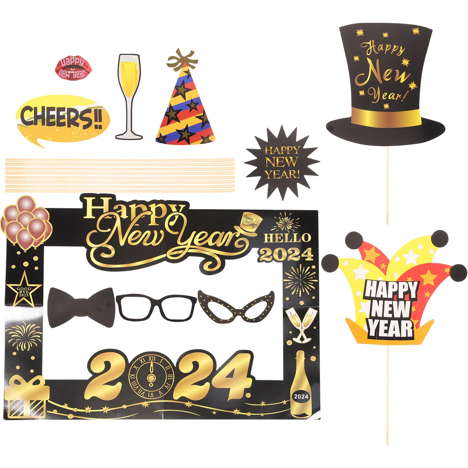 

Happy New Years Eve Party Photo Booth 2024 Frame The Gift Photography Accessories