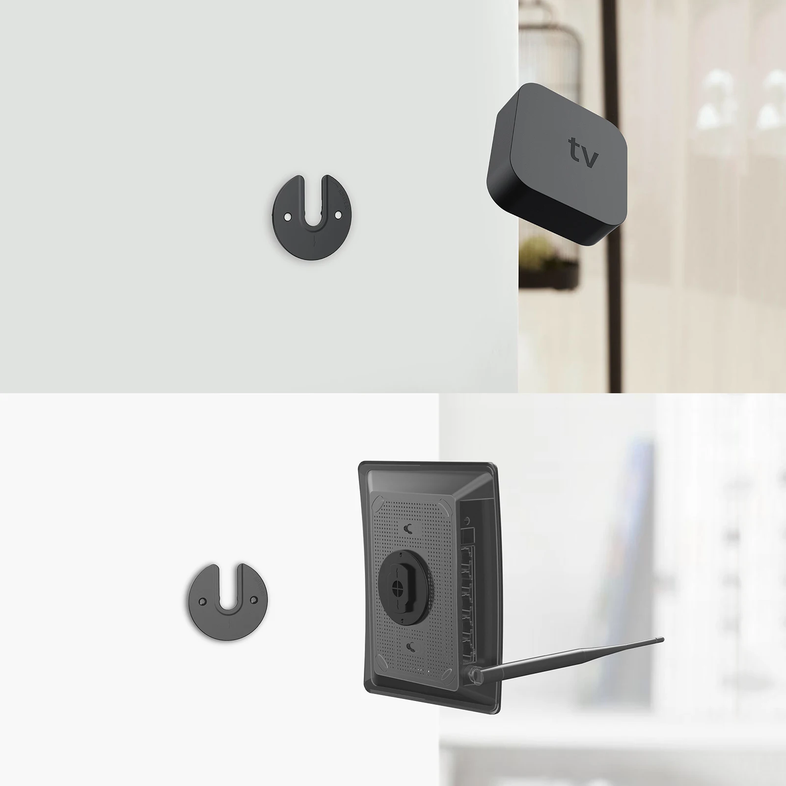 라우터 태블릿 벽 마운트 조절 가능 90도 회전 태블릿 ??홀더 ForIpad/Kindle/e-Reader 범용 태블릿 지원 브래킷