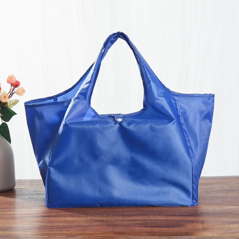 Tote Reusable Polyester Portable Shoulder Women's Handbags Folding Pouch Shopping Bag Storage Travel Grocery Fashion Pocket