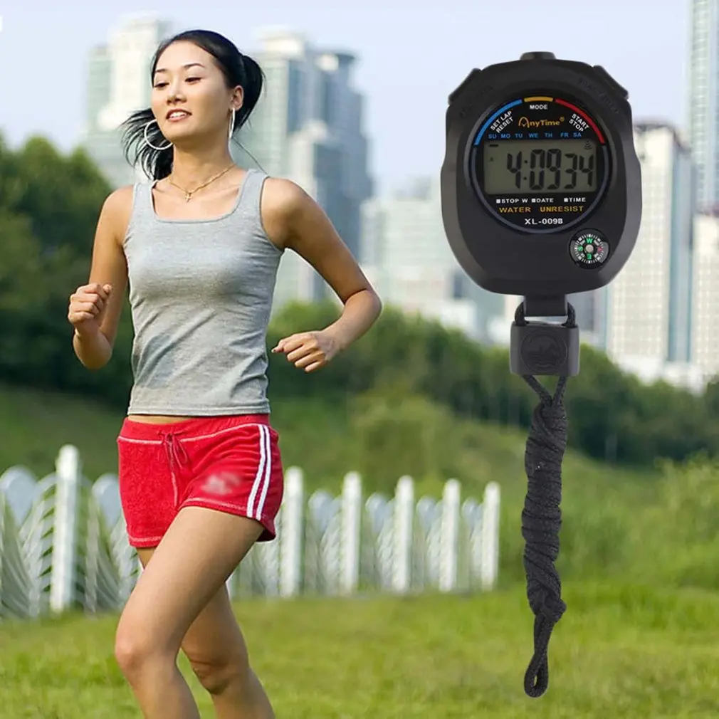 Digital Sports Running Counter Stopwatch Timer Waterproof Alarm