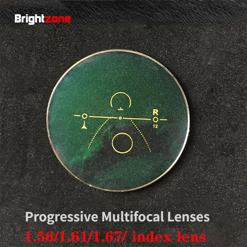 Brightzone 1.56 1.61 1.67 formulário livre lentes ópticas de diopter progressivo interior multifocal lentes lentes ópticas personalizadas