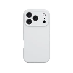 Premium Magnetic Liquid Silicone Soft Phone Case - Compatible with MagSafe Wireless Charging - iPhone 15 (White)