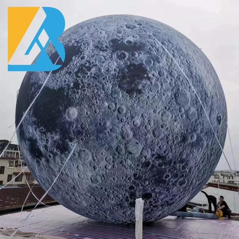Customized LED Lights Large Inflatable Moon Balloon for Planetarium Display Toys 6