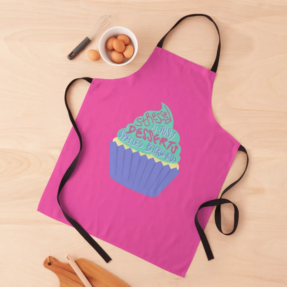 

Stressed is just Desserts Spelled Backwards Apron kitchen and home items Apron women's