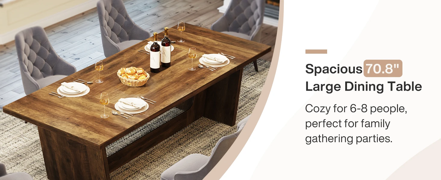 Comfortably Seats 6-8 People