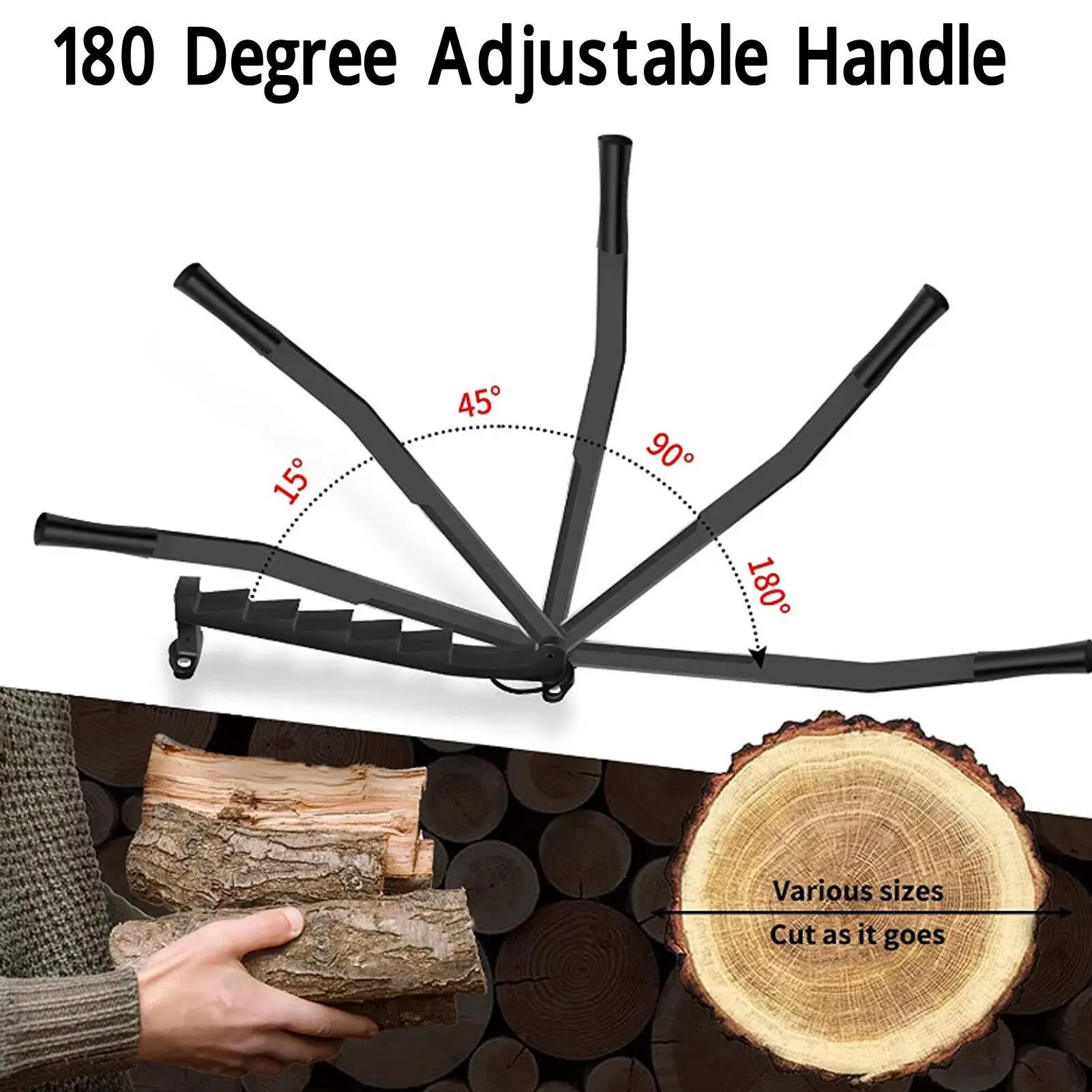High Carbon Steel Wall Mounted Splitter-Powerful Detachable Kindling Tool for home Use