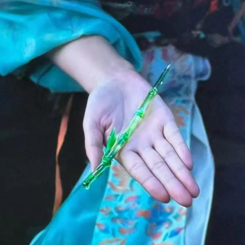 Chinese Hair Sticks Asian Chinese Hanfu Hair Sticks Handmade Classic Fork With Leaves Pendants For Long Women