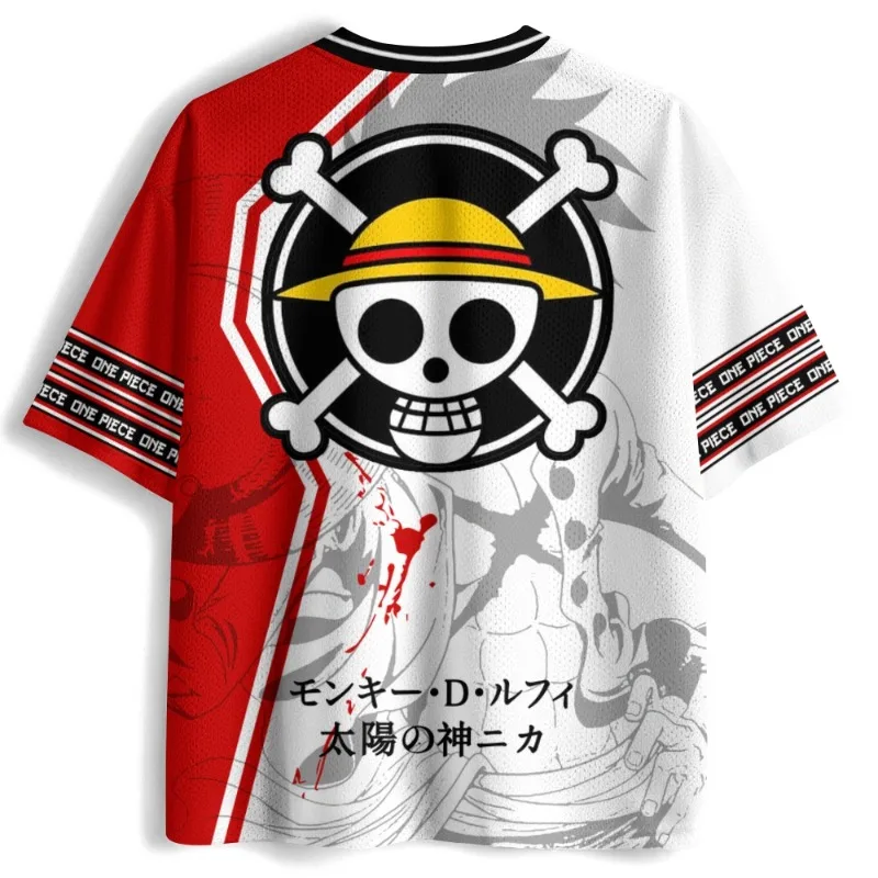 2026 _ New Style _ Fashion _ One Piece Anime _ Fun Jerseys _ Luffy _ Campus Style Short Sleeves _ Sports Style Mesh Fabric 2