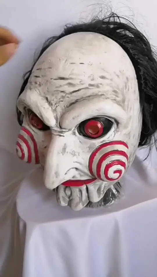 Masque D'horreur Halloween En Latex, Démon Souriant Et Squelette