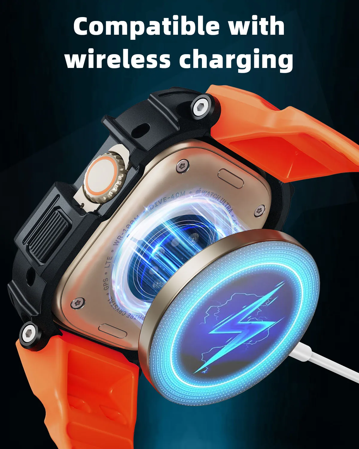 Eary Designed for Apple Watch Case Band Ultral 2 1 Series 49mm Military Grade Durable Protector Cover Smart iWatch Accessories