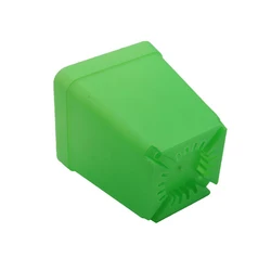 Set of 6 Colorful Mini Square Succulent Plant Pots with Trays (Green)