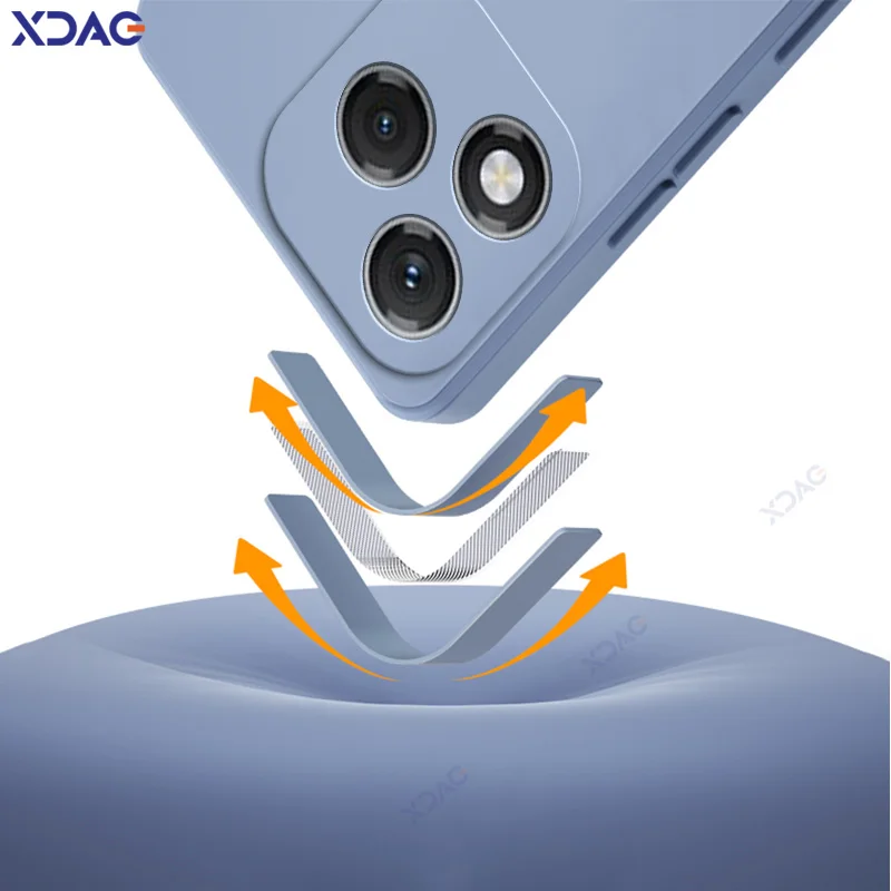 Luxury Dual Layer Cellphone Case Cover with Lens Protection - Soft Silicone Armor Design