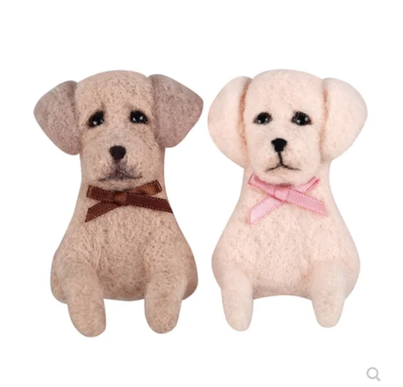 Dog year gift student DIY wool felt needle felting decoration craft needlecraft DIY ha