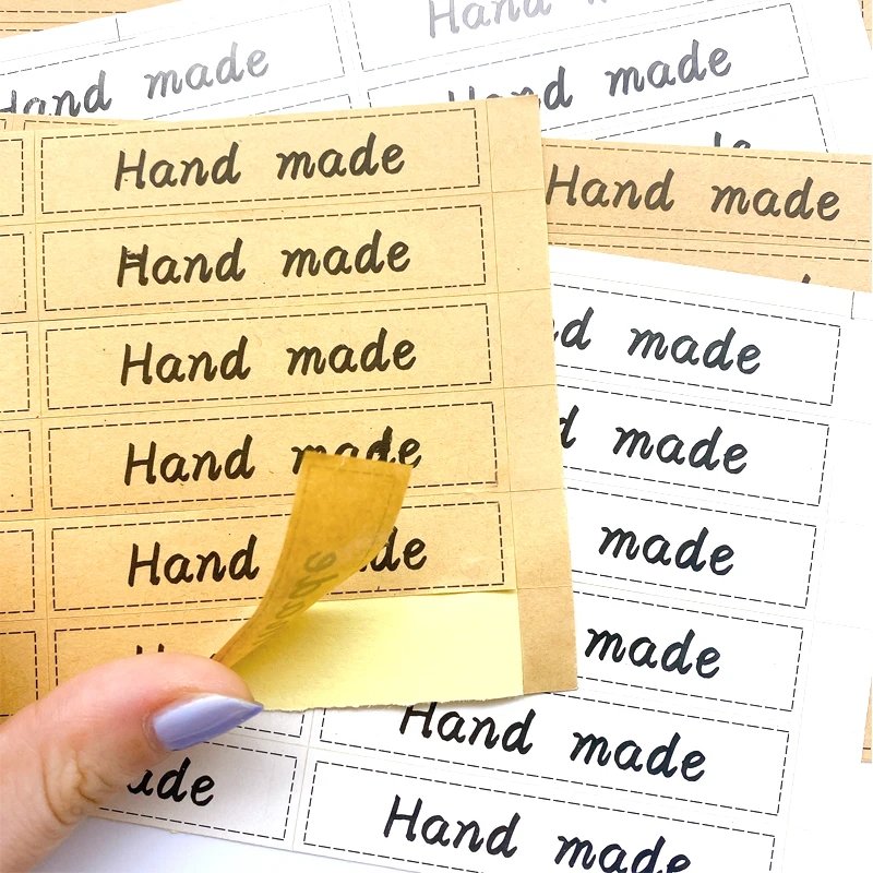 

450pcs/lot Brown Strip DIY Packing Hand Made Stickers For Creative Decorative Stickers Wholesale