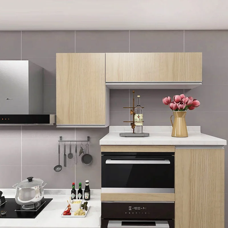 Made Modern Modular melamine Solid Wood home furniture Kitchen Cabinets